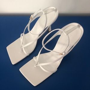 Bottega Veneta by Daniel Lee strappy white heels